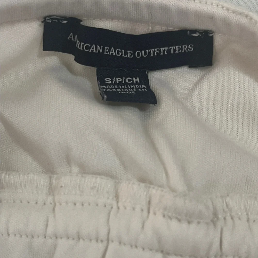 American Eagle Outfitters Small Vintage Ivory White Eyelet Tiered Boho Sundress - Picture 2 of 15